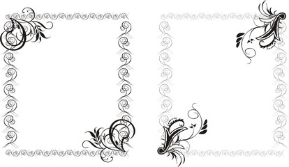 Two decorative frames. Vector