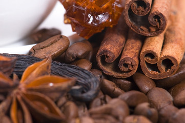 aroma coffe. ingredients.