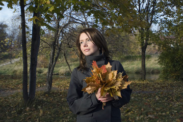 In autumn park