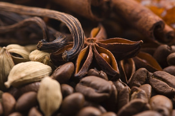 aroma coffe. ingredients.