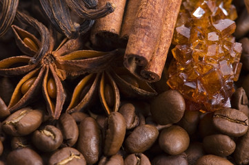 aroma coffe. ingredients.