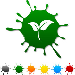 Ecology blot icon. Vector illustration