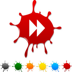 Forward  blot icon. Vector illustration