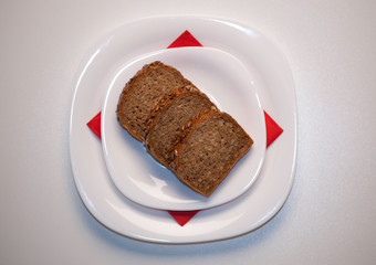 whole grain bread from top