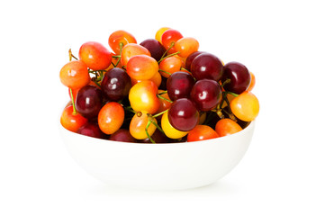 Cherries isolated on the white background