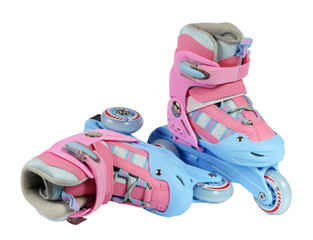 roller skates on the white background