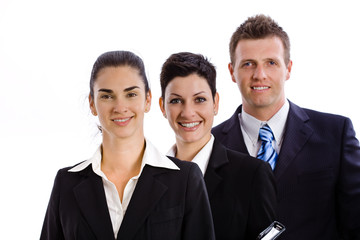 Successful business team isolated