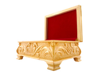 White casket from a tree