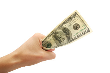 Dollar in fist