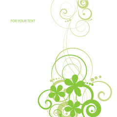 Abstract flowers background with place for your text