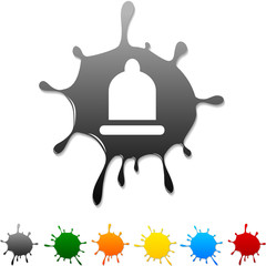 Condom  blot icon. Vector illustration