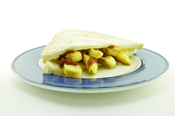 Frys in Bread on a Plate