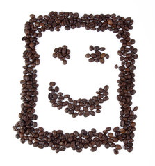 Smiley with coffee beans