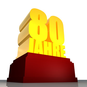 80 Jahre Jubil&auml;um 3D Render