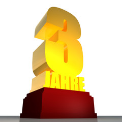 3 Jahre Pokal 3D