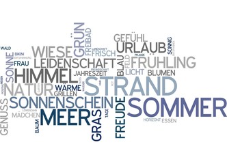 Sommer - Abstract word cloud