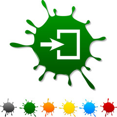 Entrance  blot icon. Vector illustration