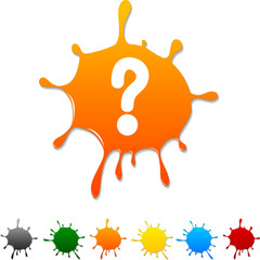 Question  blot icon. Vector illustration.