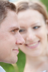 happy couple, close-up