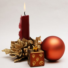 weihnachts deko mit kerze