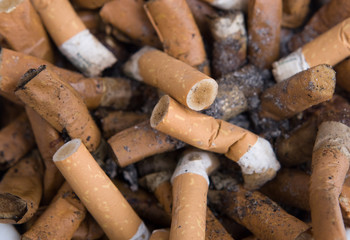 Cigarettes butt background