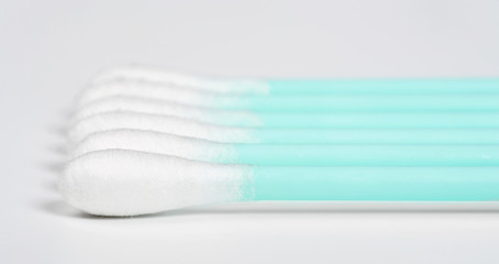 Cotton swab used for cleaning ear