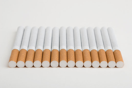 A line of cigarettes