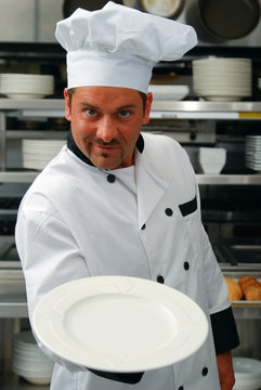 Chef With Empty Plate