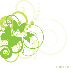 Abstract flowers background with place for your text