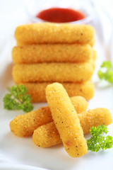 Mozzarella fried sticks