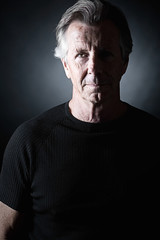 Fototapeta premium Low Key Shot of Handsome Senior Male
