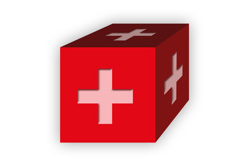 Obraz premium Würfel mit Kreuz