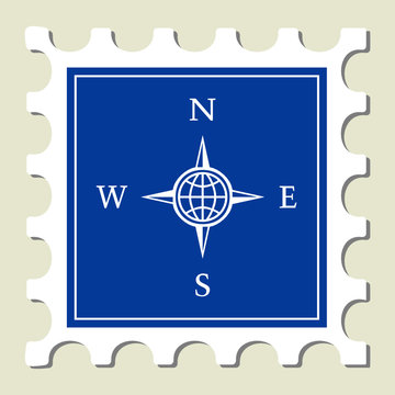 Compass Sign Stamp