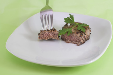 Frisch gebratenes Pfeffersteak