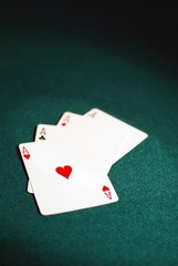 carré d'as en vedette - poker