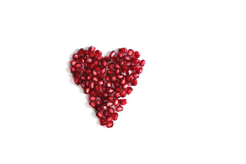 Fototapeta na wymiar Heart in pomegranate