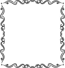 Rahmen, floral, Ornament, filigran, Tattoo Style