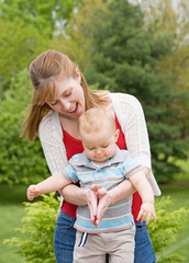 Fototapeta premium Mother and Son Playing Games