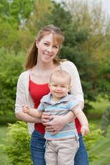 Mother and Son Hugging