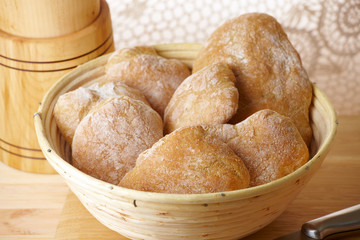 Fresh and healthy ciabatta bread