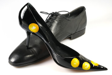 Woman classical shoe and men classical shoe