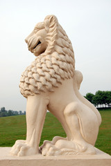 Side profile of Lion Statue