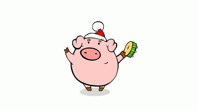 Piggy sing & play tambourine