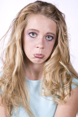 Fototapeta premium Expression girl sad