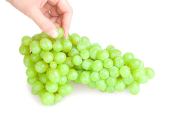 grape and hand