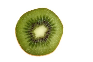 Fototapeta na wymiar A slice of kiwi isolated on white background