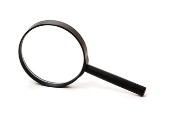 Magnifying glass on a white background