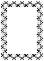 Black ornament frame
