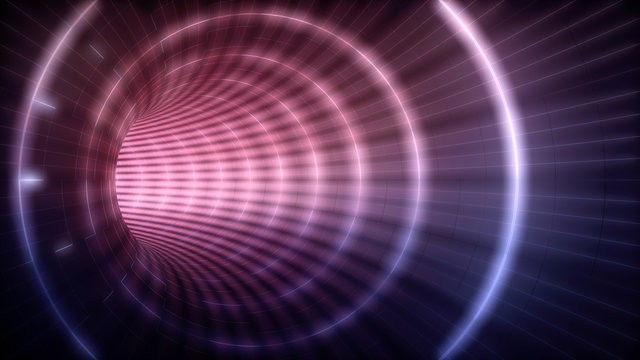 Fototapeta Electric Futuristic Tunnel