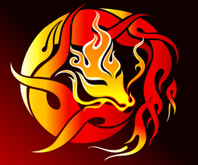 dragon fire tattoo